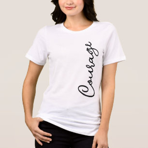 Gráfico de Coragem T-Shirt Inspirational Word Impr