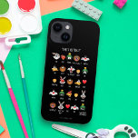 Gráfico de Emoji LOONEY TUNES™<br><div class="desc">Este gráfico apresenta vários emoticons de personagens LOONEY TUNES™. Aqui estão: BUGS BUNNY™,  TWEETY™,  MARVIN O MARTIANO™,  TAZ™,  SYLVESTER™ e PATOLINHO™! Clique em personalizar para alterar a cor do fundo.</div>