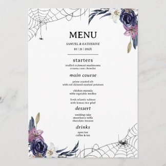 Gráfico de Menu Plano de Casamento Halloween
