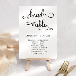 Gráfico de Mesa de Cabeça de Casamento Cartão 3.5x