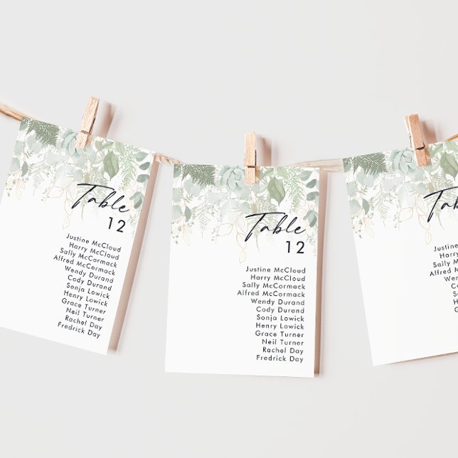 Gráfico de Número de Tabela Folha Dourada e Verde (Criador carregado)