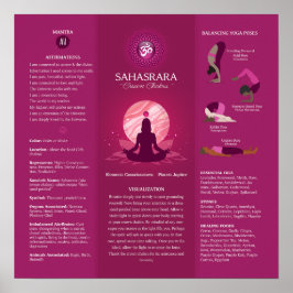 Gráfico de Poster de Balanceamento Coroa Chakra - 