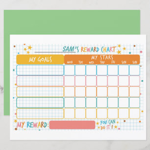 Gráfico de Recompensa de Crianças Personalizadas