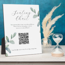 Gráfico de Sentado Verde com Placa de Código QR