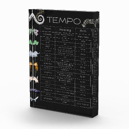 Gráfico de Tempo Musical em bloco de foto