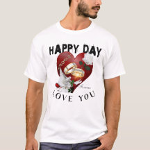 Gráfico do FelizDay Colorido - T-Shirt Divertido e
