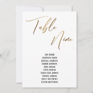 Gráfico Dourado de Mesa de Escrita Manual Nove