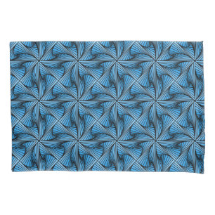 Gráfico Geométrico 3D Torção Espiral Azul