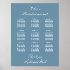 Gráfico Mesa de Casamento de Casamento de Poster D