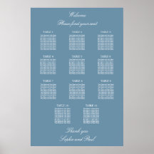 Gráfico Mesa de Casamento de Casamento de Poster D