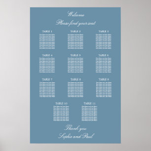 Gráfico Mesa de Casamento de Casamento de Poster D