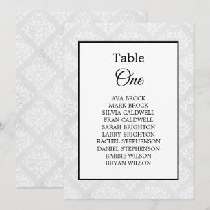 Gráfico Mínimo de Assentos da Mesa Damask Elegant 