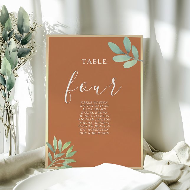 Gráfico Rustic Burnt Orange Weding Seating (Criador carregado)