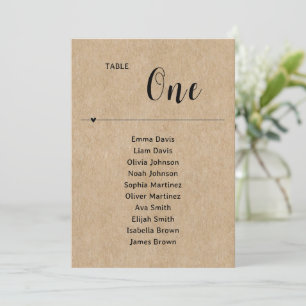 Gráfico Rustic Paper Wedding Seating