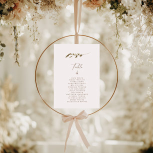 Gráfico Sentado Simples de Número de Mesa Floral