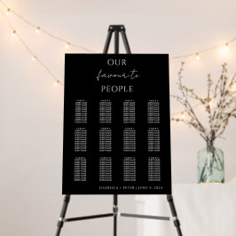 Gráfico Simples Mínimo de Casamento Preto e Branco