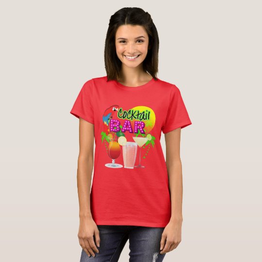 Gráfico tropical exótico de Sun do verão do bar do Camisetas