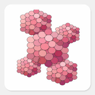 Gráficos de Adesivos Abstratos Rosa Vibrante