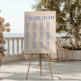 Gráficos de Assentos de Casamento em Azul Clássico