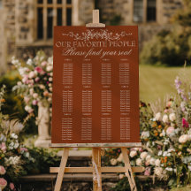 Gráficos de Assentos de Casamento Floral Retro Lar