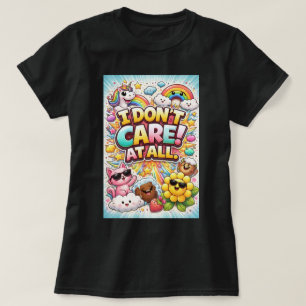 Gráficos de Camiseta ZOYNK Eu Não Me Importo 00453