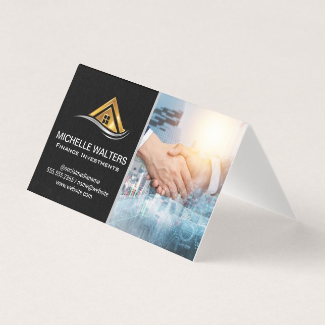 Gráficos Financeiros | Propriedade | Agitando Mãos (Frente)