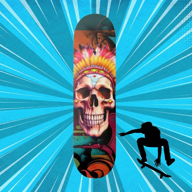 Grafite de skate nativo americano (Original and best online Zazzle skateboard shop- Urban Warrior)