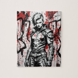 Grafite do Cyberpunk Warrior - Quebra-cabeça
