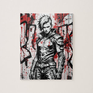 Grafite do Cyberpunk Warrior - Quebra-cabeça