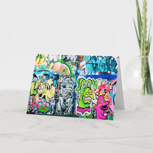 Grafite do Southbank - Cartão de Saudação de Londr (Frente)