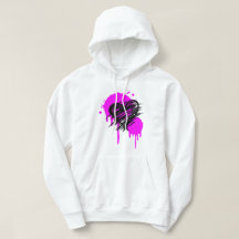 Grafite Heart Hoodie, camisa de mala