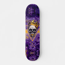 Grafite roxo e Dourado skate