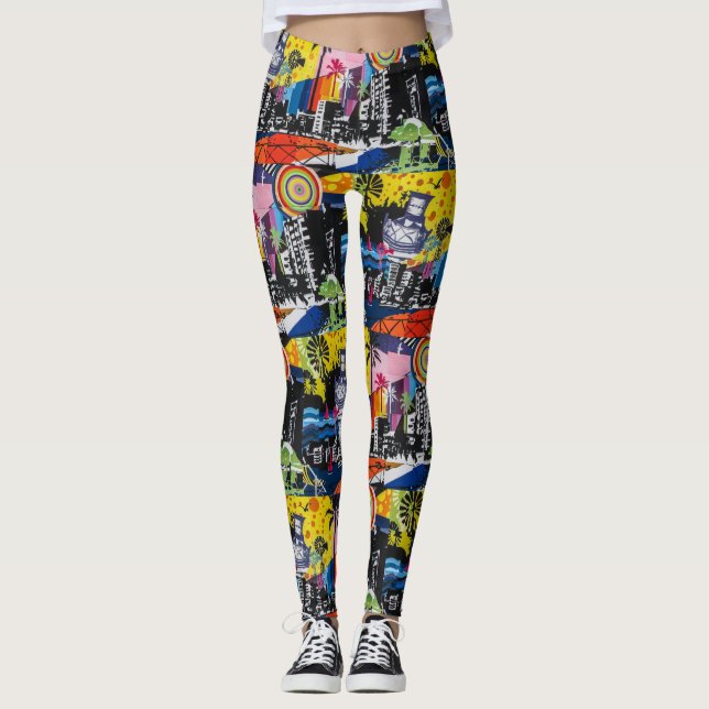 Grafite Street Art Yoga Pants Leggings (Frente)