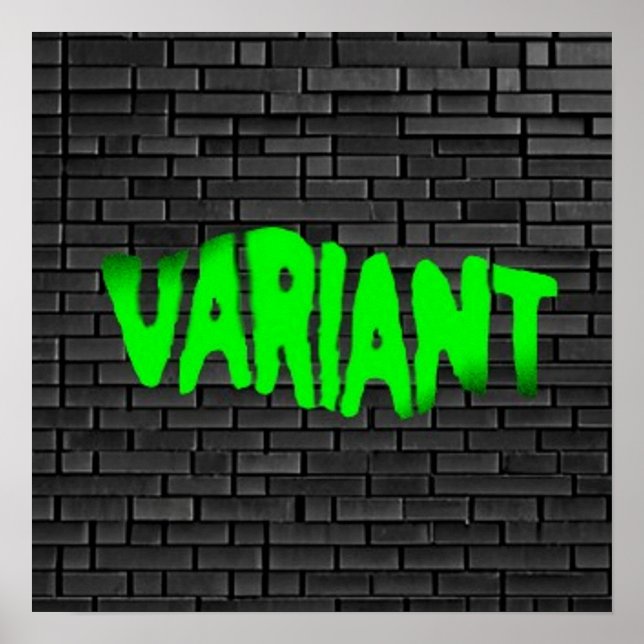Grafite Verde do  VARIANTE 2 Matriz Poster (Frente)