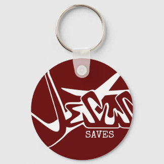 Grafite Vermelho Jesus salva Chaveiro