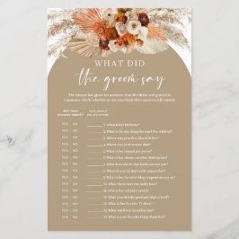 Grama pampas de terracota O que o noivo disse