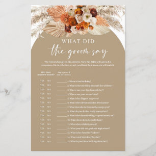 Grama pampas de terracota O que o noivo disse