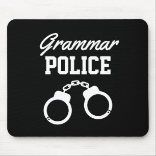 Gramática Policial algema Mouse Pad para professo
