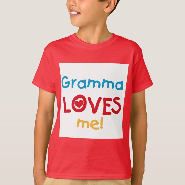 Gramma me ama T-shirts e presentes (Frente)