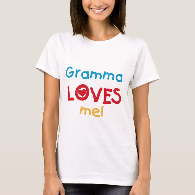 Gramma me ama T-shirts e presentes (Frente)