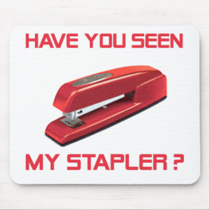 Grampeador vermelho Mousepad