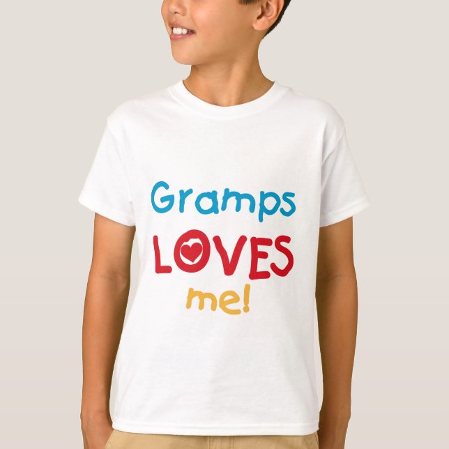 Gramps ama-me t-shirt e presentes (Frente)