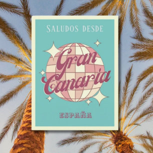 Gran Canaria Espanha España cartão postal retrô vi