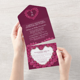 Granada 2º aniversário de casamento jóia vermelha