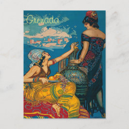 Granada, Espanha, duas garotas, cartão postal de v