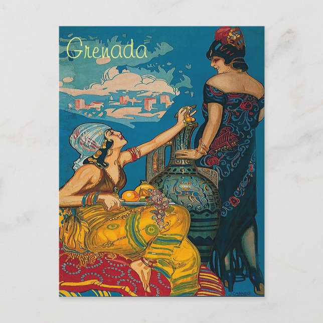 Granada, Espanha, duas garotas, cartão postal de v (Frente)