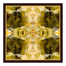 Granada verde I gemstone fractal art poster