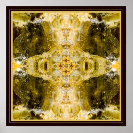 Granada verde I gemstone fractal art poster