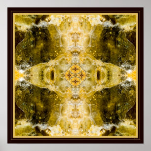 Granada verde I gemstone fractal art poster
