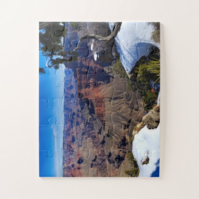 Grand Canyon South Rim com Quebra-cabeça de neve (Vertical)